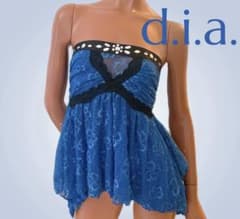 d.i.a. ビジューx花柄レース ベアトップ チュニック 平成ギャル y2k