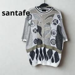 90s SANTA FE サンタフェ 3Dニット XL デザインニット 半袖総柄 - メルカリ