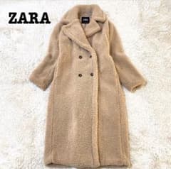美品】ZARA エクストラ ロングフェイクボアコート テディベアコート M