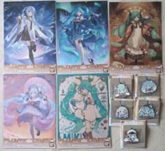 初音ミク一番くじ 雪ミク クリアポスター ラバーチャーム - メルカリ