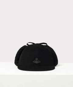ヴィヴィアンウエストウッド コーデュロイ×ボア フラップキャップ