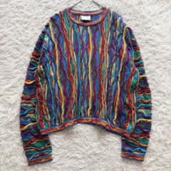 クージー】3Dニット セーター Lサイズ マルチカラー 立体編み - メルカリ