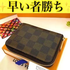 ルイ ヴィトン◎トレゾール ダミエ エベヌ 二つ折り財布 L字ファスナー