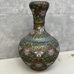 レトロ 中国美術 景泰藍 七宝焼き 花瓶 壺 骨董品 約30cm - メルカリ
