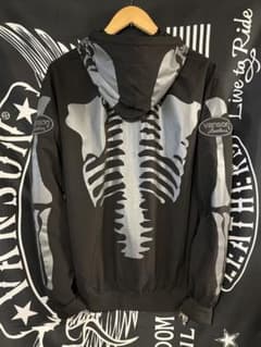 新品バンソンvanson✖️スカル✖️ インパクトvansonロゴ✖️むら染 XL