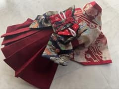花様専用 わんちゃんの可愛い袴の着物 オーダー作成 赤花結びと古典柄
