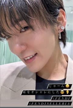 目黒蓮着用 フェンディ オーロックピアス シルバー 片耳 美品 - メルカリ