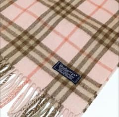 ゆ*K様 バーバリー マフラー カシミヤ100％ ノバチェック ピンク
