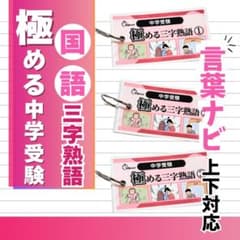 国語語彙カード③三字熟語 暗記カード 中学受験 言葉ナビ サピックス