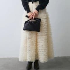 新品＊】ホイップチュールティアードスカート アイボリー Frene同型