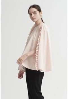 yori⭐︎美品 ぬくぬく ヘムダブル ティアードブラウス36 ブラック2025