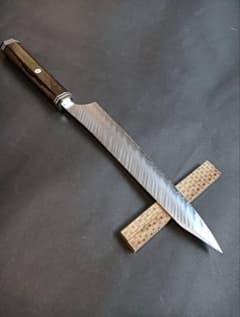 風刃3層ダマスカスV金10号切付包丁200mm 黒檀八角柄 - メルカリ