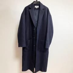 23AW HYKE WOOL SHOP COATウールショップコート ネイビー - メルカリ