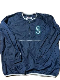 Majestic 90s MLBマリナーズ ハーフジィップナイロンジャケット - メルカリ