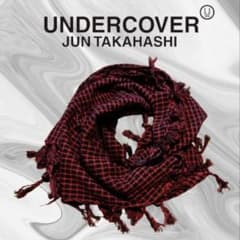 UNDERCOVER 赤黒チェックアフガン ストール アンダーカバー フリンジ