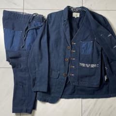 i*i様 DUFFER 刺し子 INDIGO 3ピース デニム セットアップ イ - メルカリ