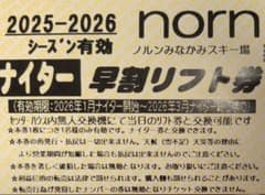 ノルンみなかみスキー場 ナイター早割リフト券 2025-2026 - メルカリ