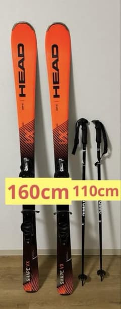 ヘッド HEAD SHAPE VX スキー板 ストック付 - メルカリ
