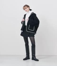 Liten Scallop Boa Hoodie black - メルカリ