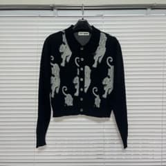 TTT_MSW ティー 21AW パンサーニットカーディガン ブラック S - メルカリ