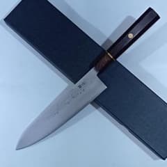 銀三 本鍛造 なしじ 和牛刀 包丁 21cm 牛刀 金巻黒檀八角柄 - メルカリ