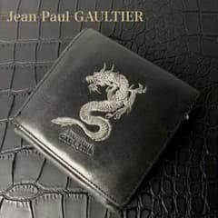 希少】 ジャンポールゴルチエ 折財布 銀龍 シルバードラゴン ユニ