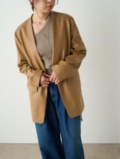 miesroheノーカラーFレザージャケット - メルカリ