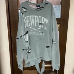 ダメージ加工スウェット フェードミントグリーンカラー King Gnu 常田