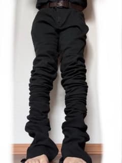 フレアデニム ロングデニム ブラックデニム archive opium Y2K - メルカリ