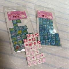 キラリタイルシール キューブ 平成レトロ ラメ入り サンエックス