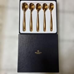 MIKIMOTO ミキモト パール付きスプーン 5本セット（ゴールド色