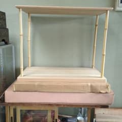 竹台子 組み立て式 木製 茶道具 茶道 棚 割れ筋あり 紙箱 - メルカリ