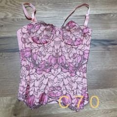 DIANA ピンク レース ボディスーツC70 - メルカリ