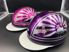 コルク半 カスタム 富士日章 ピンクパープル ラップラメ 桜セット 送料