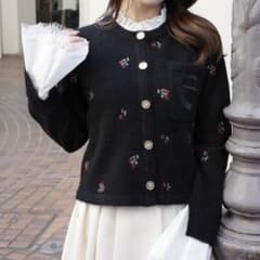 eimy istoire Attachedcollrフラワーモチーフカーディガン - メルカリ