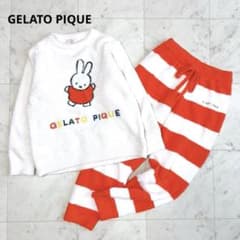 ジェラートピケ ベビモコジャガードプルオーバー&ロングパンツセット