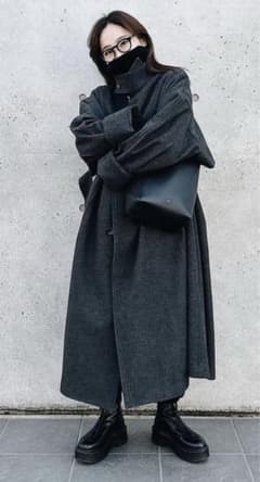 ENFOLD オーバーサイズロングコート ダークグレー 38 - メルカリ