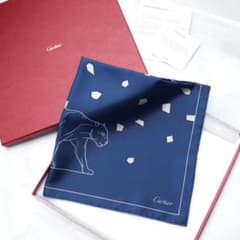 新品 カルティエ Cartier ブルー ハンカチ ポケットチーフ - メルカリ