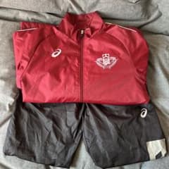 早稲田大学 ア式蹴球部 ウィンドブレーカー ジャージ アシックス L XL