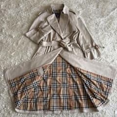 バーバリー トレンチコート 英国製 ノバチェック ハニーベージュ L