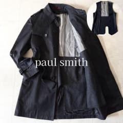 美品✨ポールスミス カシミヤライナー付きトレンチコート M 黒 マルチ