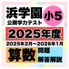 浜学園 公開学力テスト 小5 算数 1年分（2025年度） - メルカリ