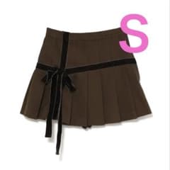 andmary Valentine ribbon mini skirt S - メルカリ