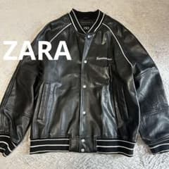 が*ん様 ZARA ザラ レザーボンバージャケット レザースタジャン 水牛革
