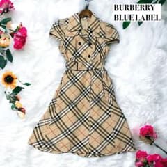 美品☆バーバリー ブルーレーベル ワンピース ダブル ベルト ノバ