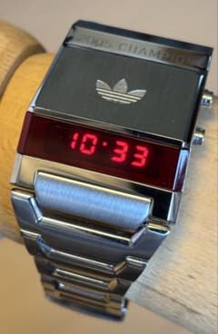 adidas/時計/60's/トレフォイル/LED/ビンテージ/箱付/美品/レア - メルカリ