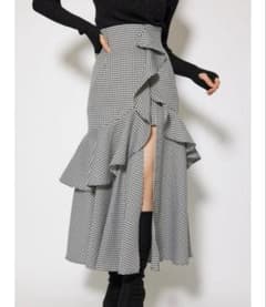 rienda フリルスリットハイウエストスコートショートパンツ マルチ M