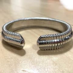 美品 orgone オルゴンリング バングル ブレスレット シルバー系 施術用