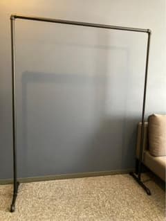 ハンガーラック アイアン 120 ガス管 店舗 什器 収納 シンプル 黒