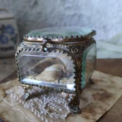 フランス アンティーク ジュエリーボックス ジュエリーケース ベベル